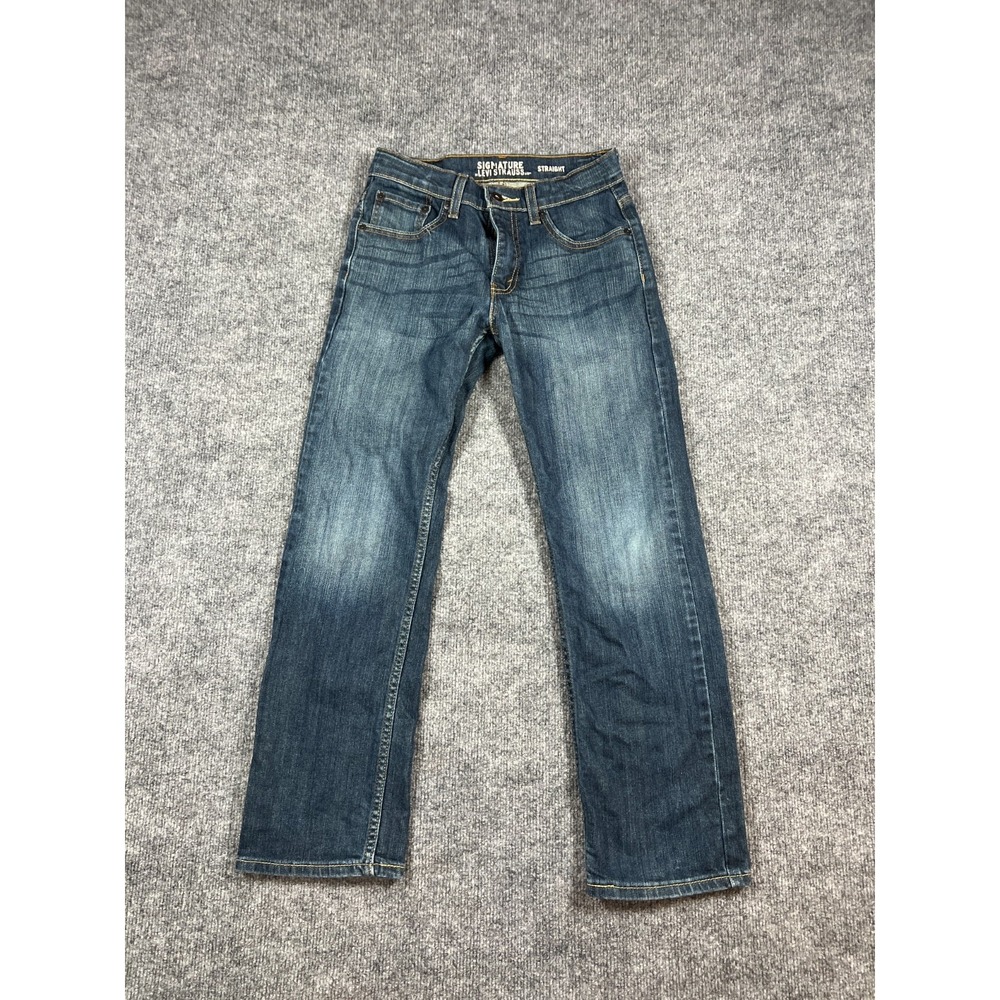 Levi's Straight Leg Jeans Boys 12 Blue Denim Cotton Stretch Low Rise Street Wear